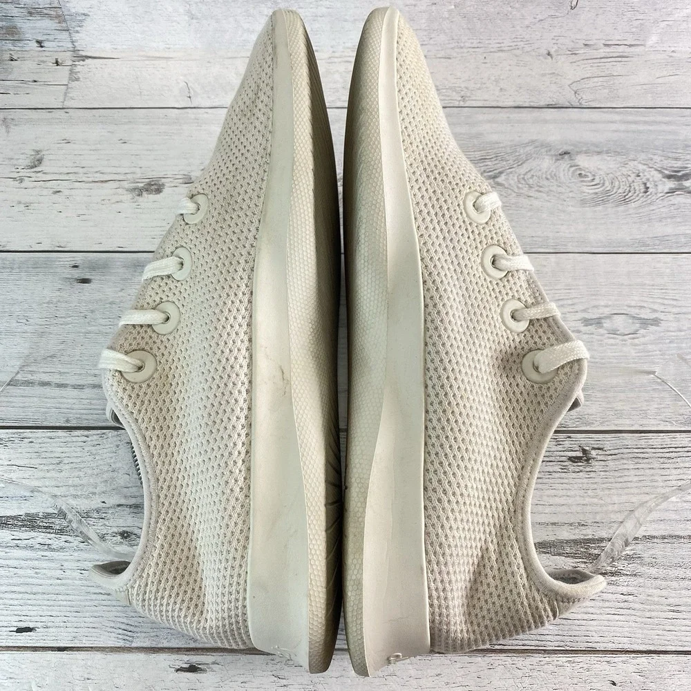 Allbirds Tree Runner Sneakers Mens 12 Beige Wheat Mesh Walking Athletic Casual
